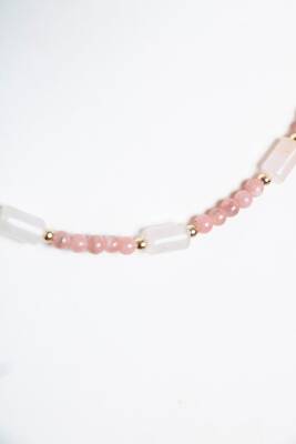 Sertifikalı Yakut, Pembe Kuvars Altın Kaplama Gümüş Kapama Set - 4