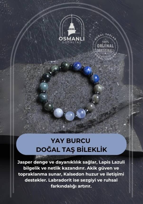 Sertifikalı Yay Burcu Doğal Taş Bileklik - 2