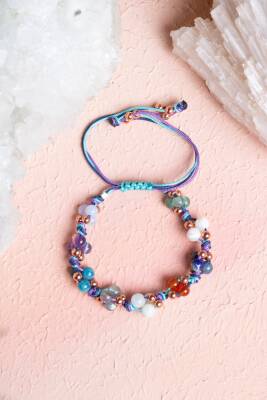 Sertifikalı Yay Burcu Doğal Taş Makrome Bileklik - Osmanlı Doğaltaş