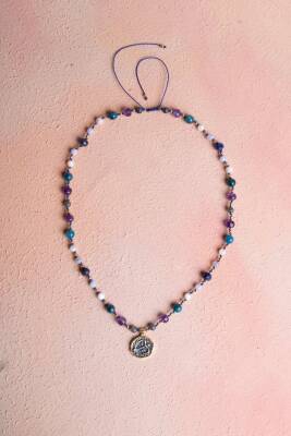 Sertifikalı Yay Burcu Doğal Taş Makrome Kolye - 3