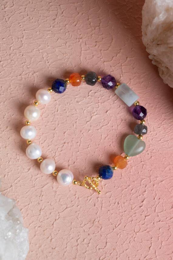 Sertifikalı Yay Burcu Gümüş Kapama Doğal Taş Bileklik (SK:271) - 1