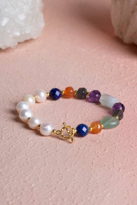 Sertifikalı Yay Burcu Gümüş Kapama Doğal Taş Bileklik (SK:271) - 3