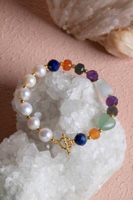 Sertifikalı Yay Burcu Gümüş Kapama Doğal Taş Bileklik (SK:271) - 5