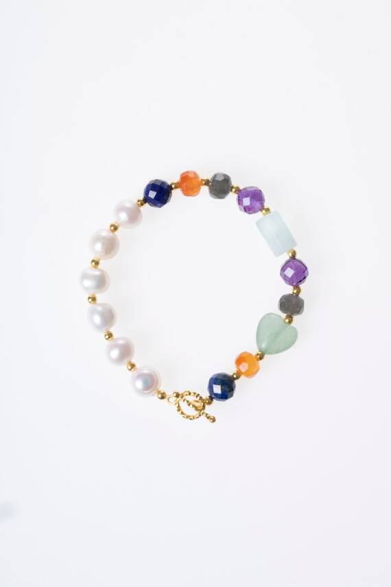 Sertifikalı Yay Burcu Gümüş Kapama Doğal Taş Bileklik (SK:271) - 6