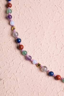 Sertifikalı Yay Burcu Gümüş Yıldızlı Doğal Taş Kolye - 3