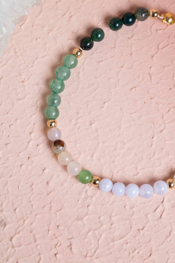 Sertifikalı Yengeç Burcu Doğal Taş Bileklik - 4