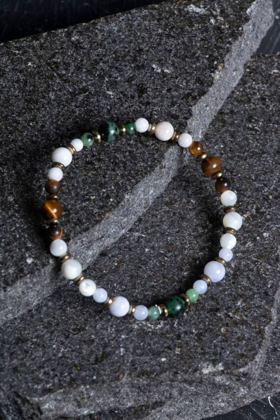 Sertifikalı Yengeç Burcu Doğal Taş Bileklik (SK:263) - 5