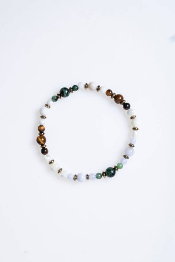 Sertifikalı Yengeç Burcu Doğal Taş Bileklik (SK:263) - 6