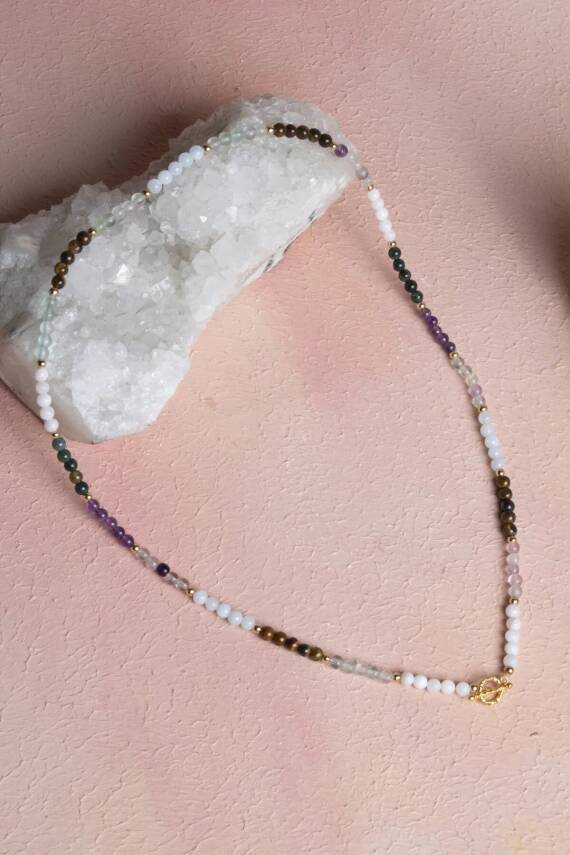 Sertifikalı Yengeç Burcu Doğal Taş Kolye - 3