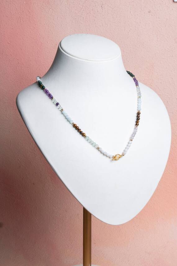 Sertifikalı Yengeç Burcu Doğal Taş Kolye - 1