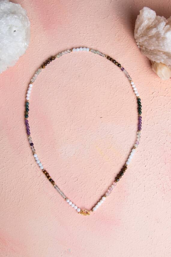 Sertifikalı Yengeç Burcu Doğal Taş Kolye - 4