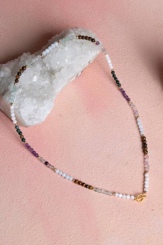 Sertifikalı Yengeç Burcu Doğal Taş Kolye - 5