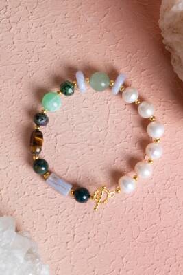 Sertifikalı Yengeç Burcu Gümüş Kapama Doğal Taş Bileklik (SK:269) - Osmanlı Doğal Taş