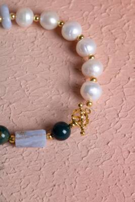 Sertifikalı Yengeç Burcu Gümüş Kapama Doğal Taş Bileklik (SK:269) - 4