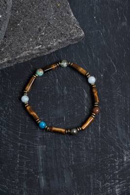 Sertifikalı Yeşim, Labradorit ve Koruyucu Doğal Taş Bileklik - 2