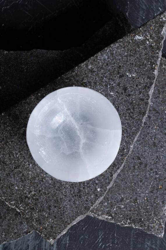 Sertifikalı Yuvarlak Selenit Tabak no.1 - 3