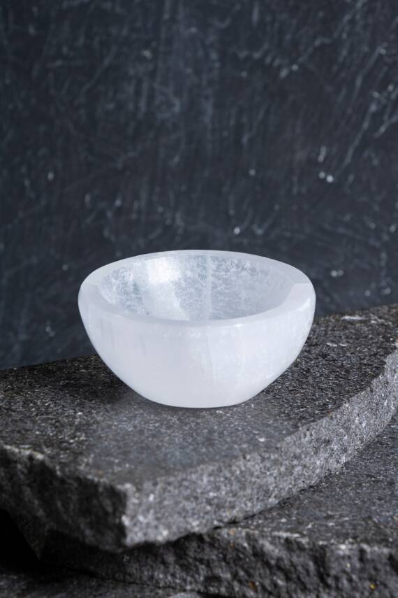 Sertifikalı Yuvarlak Selenit Tabak no.1 - 4