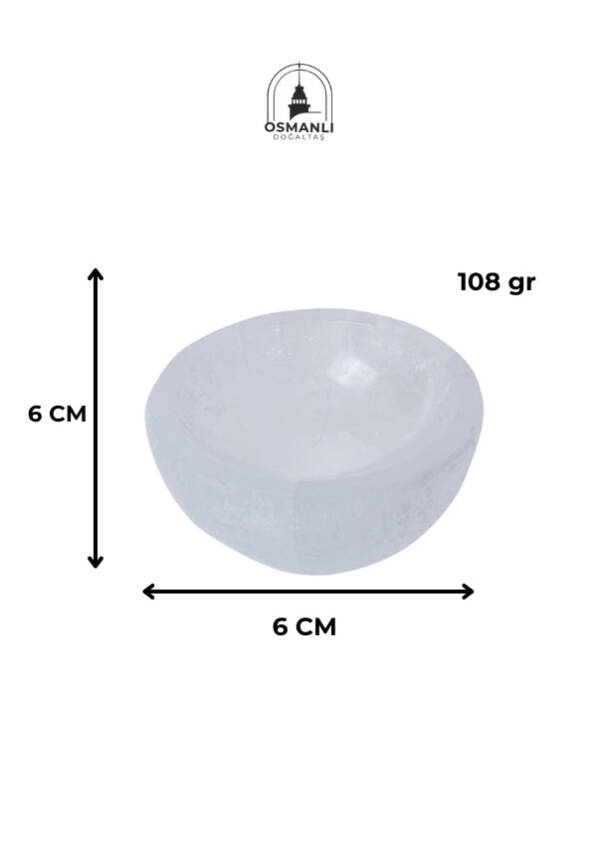 Sertifikalı Yuvarlak Selenit Tabak no.1 - 6