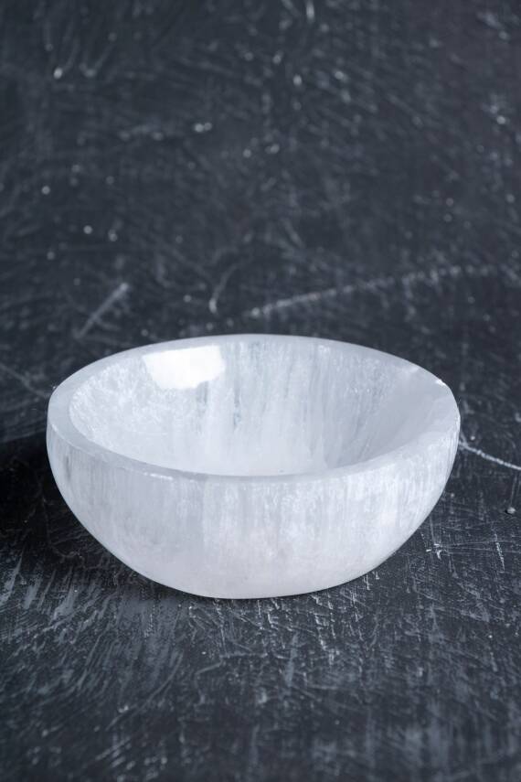 Sertifikalı Yuvarlak Selenit Tabak no.2 - 1