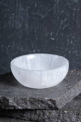 Sertifikalı Yuvarlak Selenit Tabak no.2 - 3