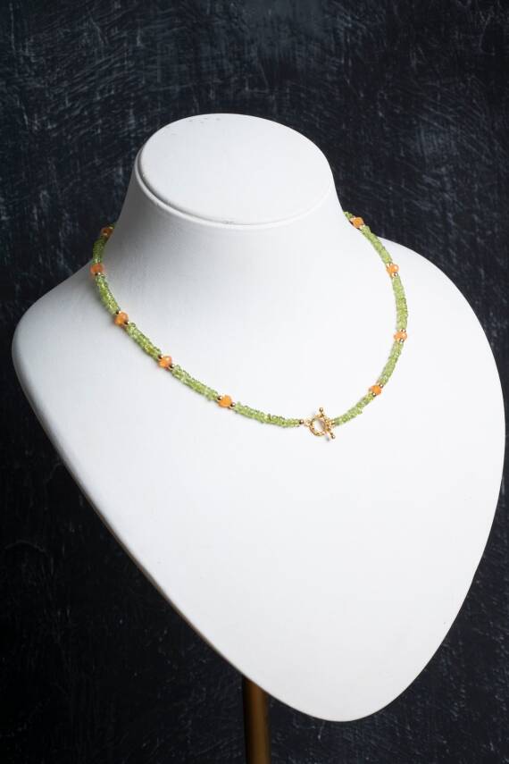 Sertifikalı Zebercet, Karnelyan Akik, Altın Kaplama Gümüş Kapama Doğal Taş Kolye - 2