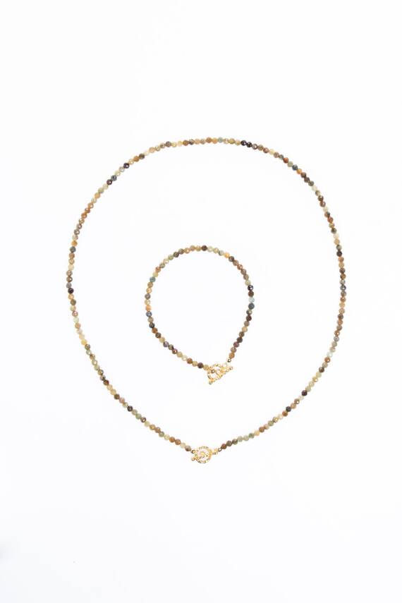 Sertifikalı Zebercet, Karnelyan Akik, Altın Kaplama Gümüş Kapama Doğal Taş Kolye - 1