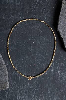 Sertifikalı Zebercet, Karnelyan Akik, Altın Kaplama Gümüş Kapama Doğal Taş Kolye - 2