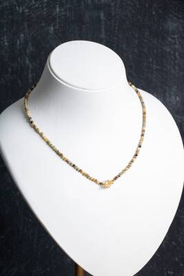 Sertifikalı Zebercet, Karnelyan Akik, Altın Kaplama Gümüş Kapama Doğal Taş Kolye - 3