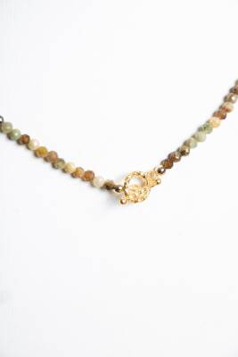 Sertifikalı Zebercet, Karnelyan Akik, Altın Kaplama Gümüş Kapama Doğal Taş Kolye - 4