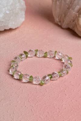 Sertifikalı Zebercet, Kristal Kuvars Doğal Taş Bileklik (SK:371) - Osmanlı Doğal Taş