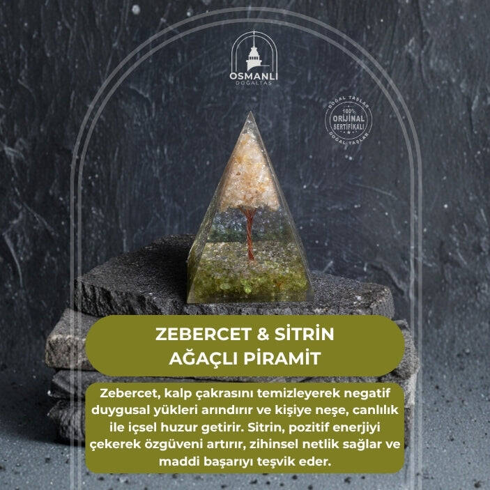 Sertifikalı Zebercet & Sitrin Ağaçlı Piramit - 2