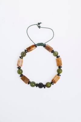 Sertifikalı Zebercet, Sitrin, Hematit Doğal Taş Bileklik - 5