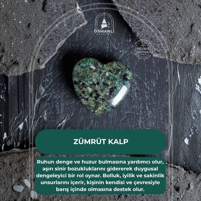 Sertifikalı Zümrüt Kalp - 2