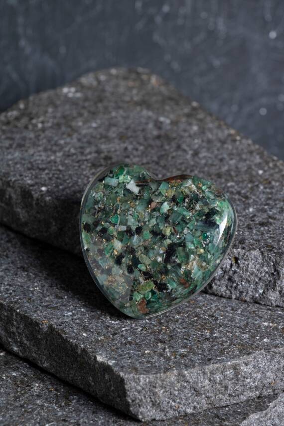 Sertifikalı Zümrüt Kalp - 3