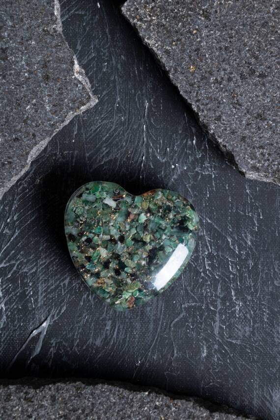 Sertifikalı Zümrüt Kalp - 5