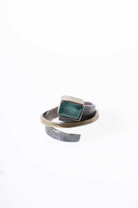 Sertifikalı Zümrüt Özel Tasarım Yüzük (S.K.297) - 2