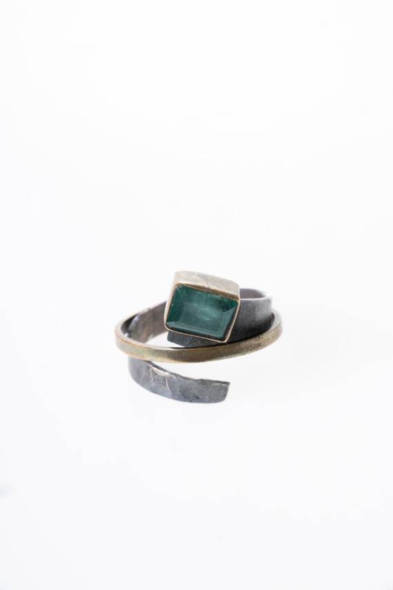 Sertifikalı Zümrüt Özel Tasarım Yüzük (S.K.297) - 2