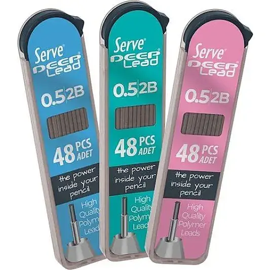 Serve Deep Kalem Ucu 0.5 mm 48 Li Tüp Renkli Gövde Pembe - 2