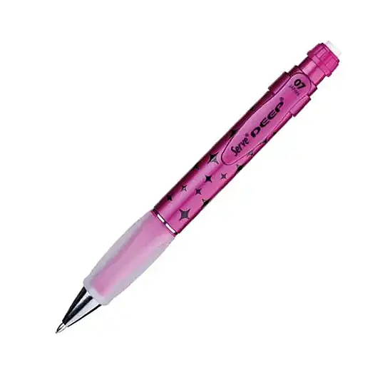 Serve Deep Metalik Serisi Pırıltı Figürlü Metalik Pembe 0.7 mm Versatil Uçlu Kalem - 2