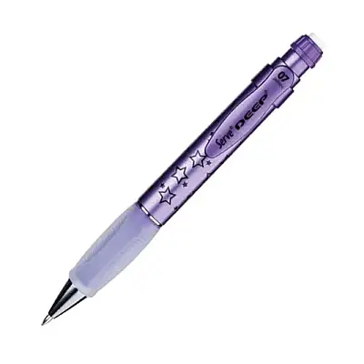 Serve Deep Metalik Serisi Yıldız Figürlü Metalik Mor 0.7 mm Versatil Uçlu Kalem - Serve (1)