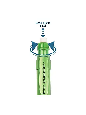 Serve Deep Metalik Yeşil 0.7 mm Versatil Uçlu Kalem - 3