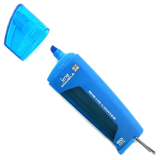 Serve Double Min Mavi Fosforlu Kalem + 0.7 mm 2B Uç Tüplü - 1