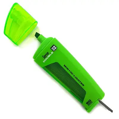 Serve Double Min Yeşil Fosforlu Kalem + 0.5 mm 2B Uç Tüplü - 1