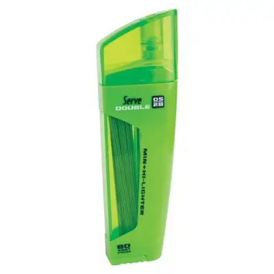 Serve Double Min Yeşil Fosforlu Kalem + 0.5 mm 2B Uç Tüplü - Serve