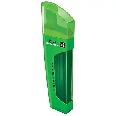 Serve Double Min Yeşil Fosforlu Kalem + 0.7 mm 2B Uç Tüplü - 1