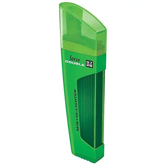 Serve Double Min Yeşil Fosforlu Kalem + 0.7 mm 2B Uç Tüplü - 2