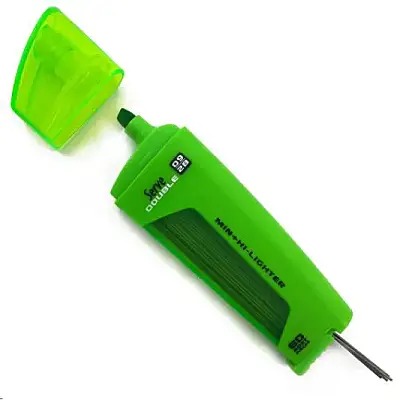 Serve Double Min Yeşil Fosforlu Kalem + 0.9 mm 2B Uç Tüplü - 1