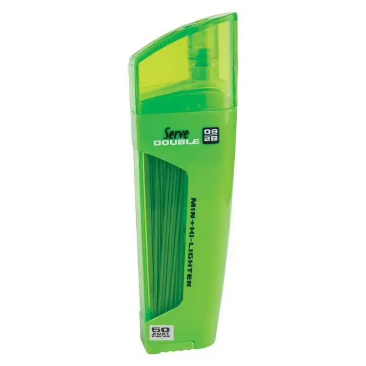 Serve Double Min Yeşil Fosforlu Kalem + 0.9mm 2B Uç Tüplü - 1