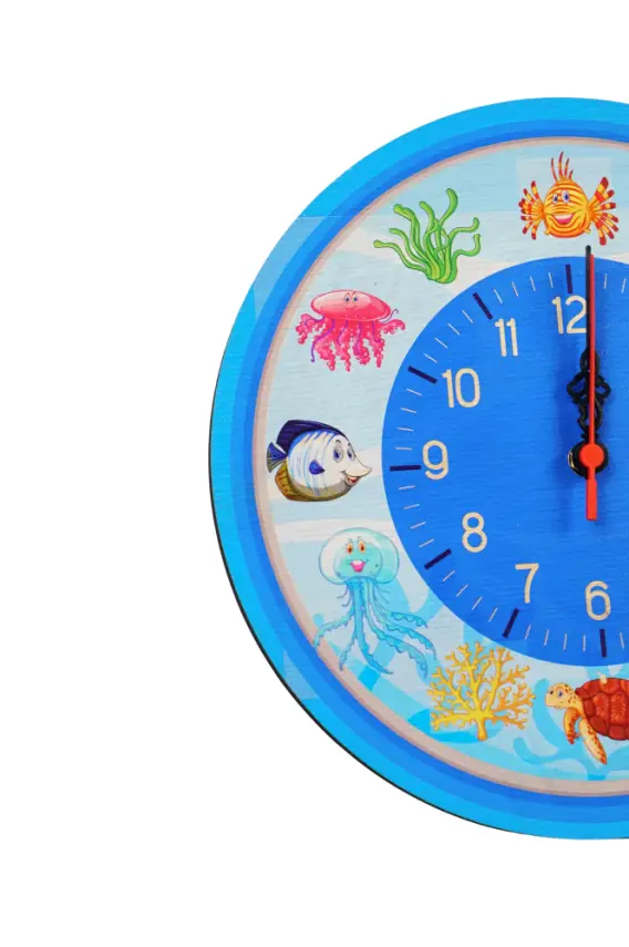 Sevimli Deniz Canlıları Saati 30 x 30 cm - 2
