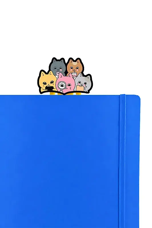 Sevimli Kedi Ailesi Kitap Ayracı - 1